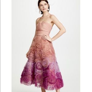 Marchesa Notte - Ombré Textured Tulle Gown